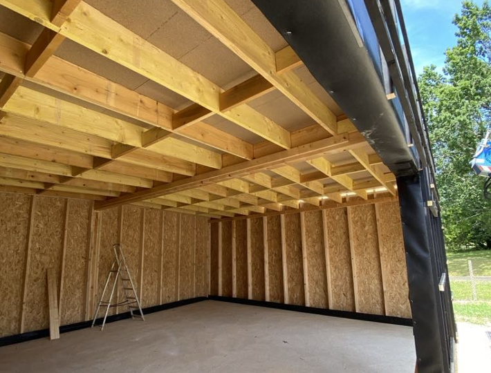 Photo: Chantier extension garage en ossature bois - Comparin