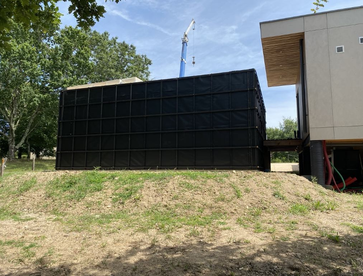 Photo: Chantier extension garage en ossature bois - Comparin