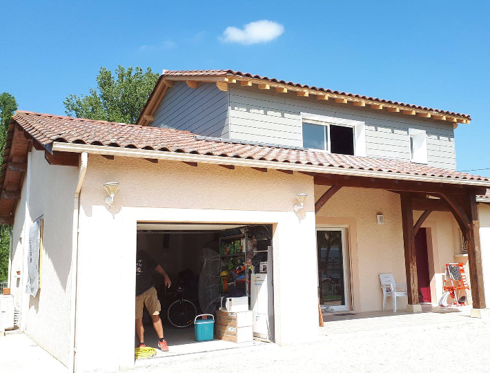 Photo: Surélévation ossature bois avec terrasse Lot et Garonne - Comparin