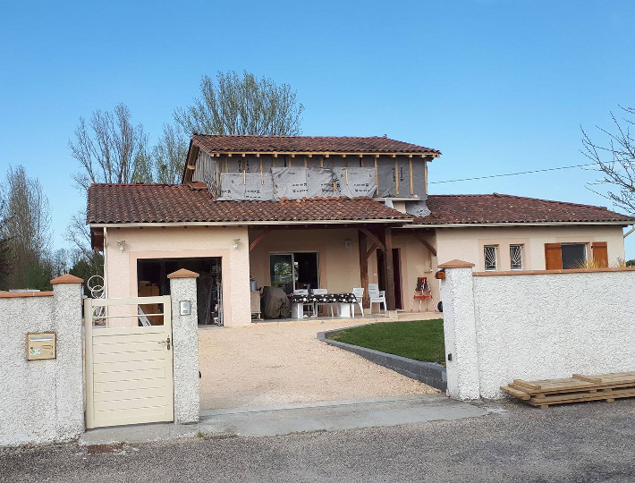 Photo: Surélévation ossature bois avec terrasse Lot et Garonne - Comparin