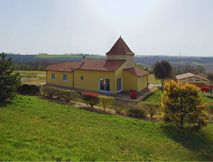 Photo: Comparin chantier en Lot et Garonne, maison ossature bois